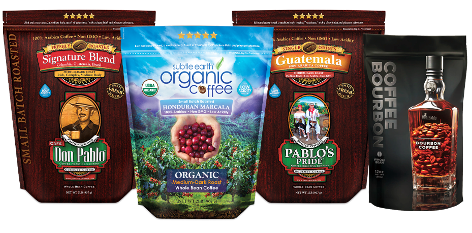 Don Pablo Coffee, Subtle Earth Organic Coffee, Pablo's Pride Coffee, Goodness and Light Organic Coffee